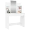VidaXL Dressing Table with Mirror, Makeup Table with 2 Drawers, Cosmetic Table with 4 Shelves, Storage Furniture 837574