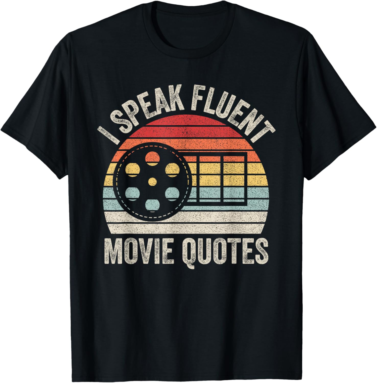 Vintage Retro I Speak Fluent Movie Quotes Movie Lover T-Shirt S разноцветный