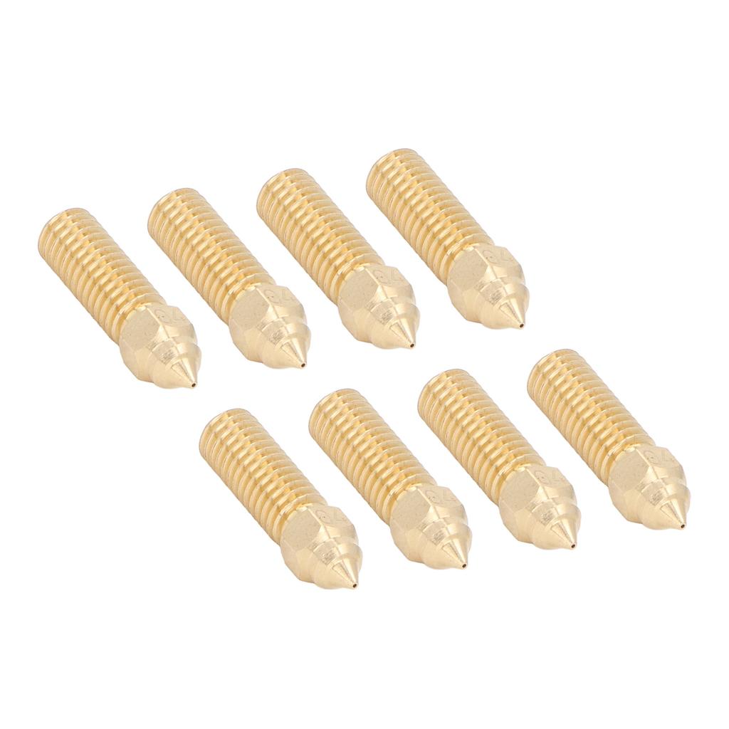 8pcs High Speed Extruder Nozzles 0.4mm High Flow Rate Rapid Heating Brass M6 Thread Nozzles for K1