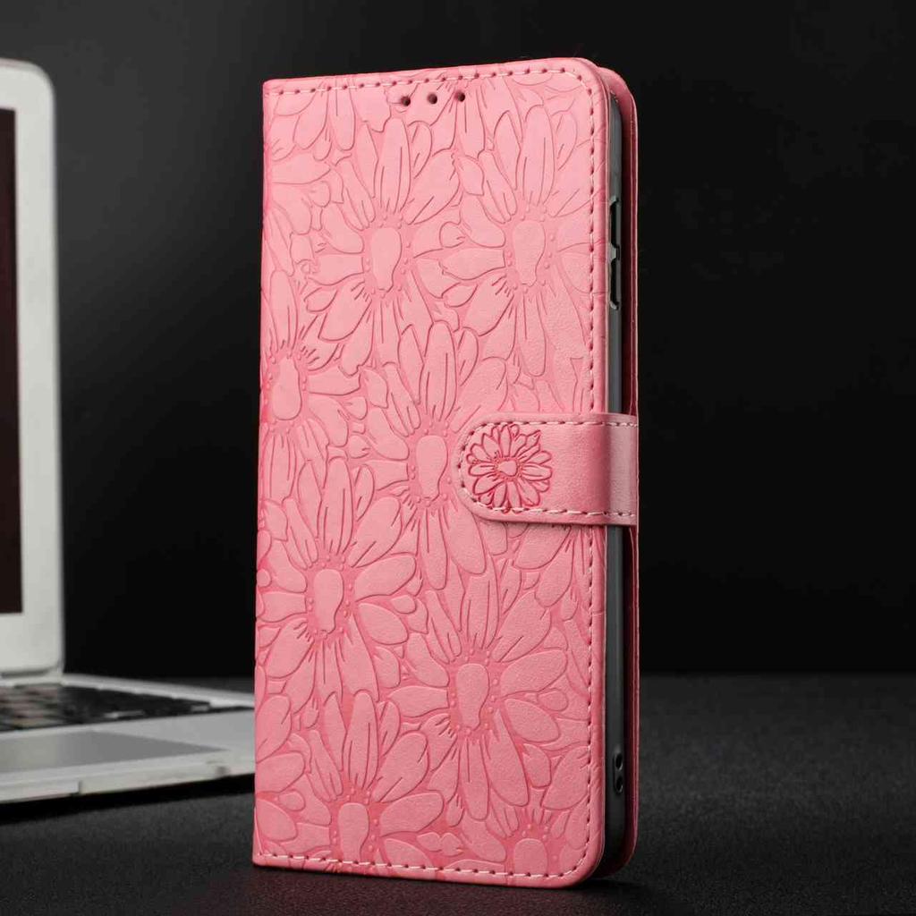10-Color Daisy Embossed Flip Card Case for Infinix Smart 8/itel A70/Tecno Spark 20,Pop 7,Pop 8,Pova 5,Pova Neo 2,Pova Neo 3,Spark Go 2023...