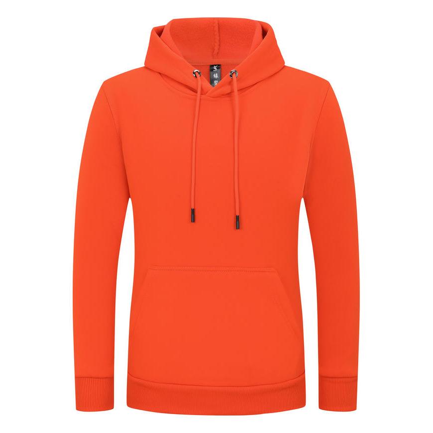 Autumn and Winter Fleece Hooded Long Sleeved Sweatshirt,Work Uniform, Casual and Comfortable, Solid Color, Versatile, Unisex, Thick and Warm