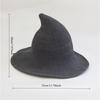 Cappello da Mago di Halloween Vestito Convenzionale Cappello da Mago Pieghevole a Punta Lavorato a Maglia Cappello da Strega Mago