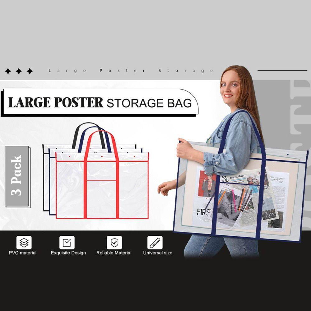 Large Capacity Poster Storage Bag Waterproof Artwork Organizer NEW Art Portfolio Bag  Student
