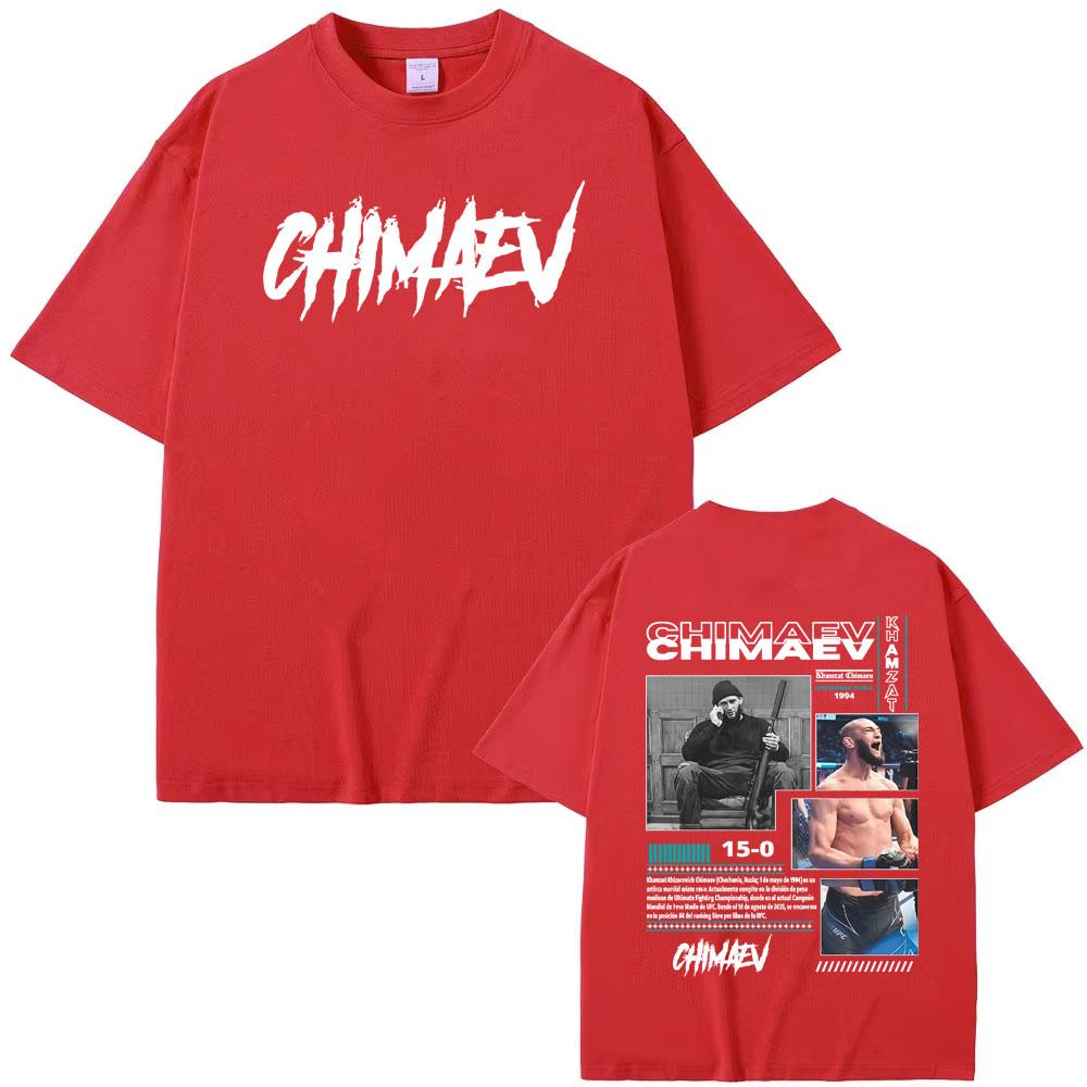 T-shirt Grafiche Unisex Khamzat Chimaev Moda Estiva Hip Hop Tendenze T-shirt di Alta Qualità Oversize Comfort
