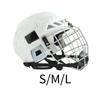 Hockey Helmet Headgear with Chin Strap Professional Roller Skating Helmet Hockey Accessory for Dryland Hockey Match Training