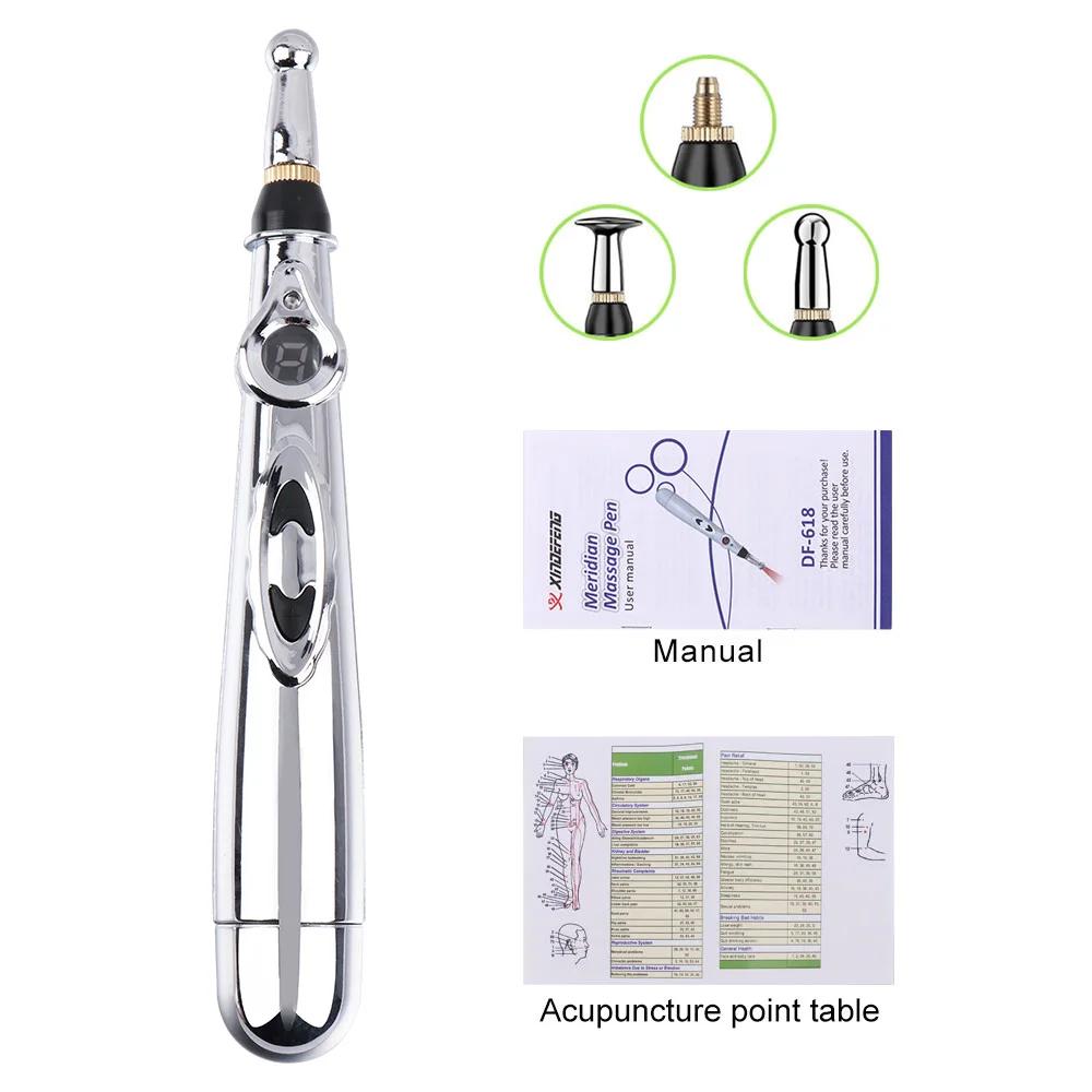 

Electronic Acupuncture Pen Electric Massager Meridian Laser Pointer Physiotherapy Equipment Body Back Neck Foot Relaxing Massage