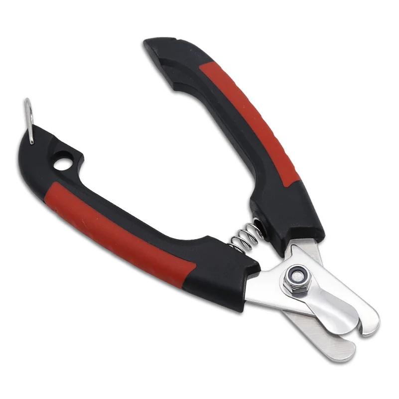 Anti-slip Handle Stainless Steel Pet Nail Clippers Durable Dog Cat Rabbit Claw Cutter Portable Pet Grooming Trimming Tool 1pc