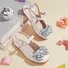 2026 Girls' Rhinestone Flower Soft Sole Sandals for Toddlers & Little Girls