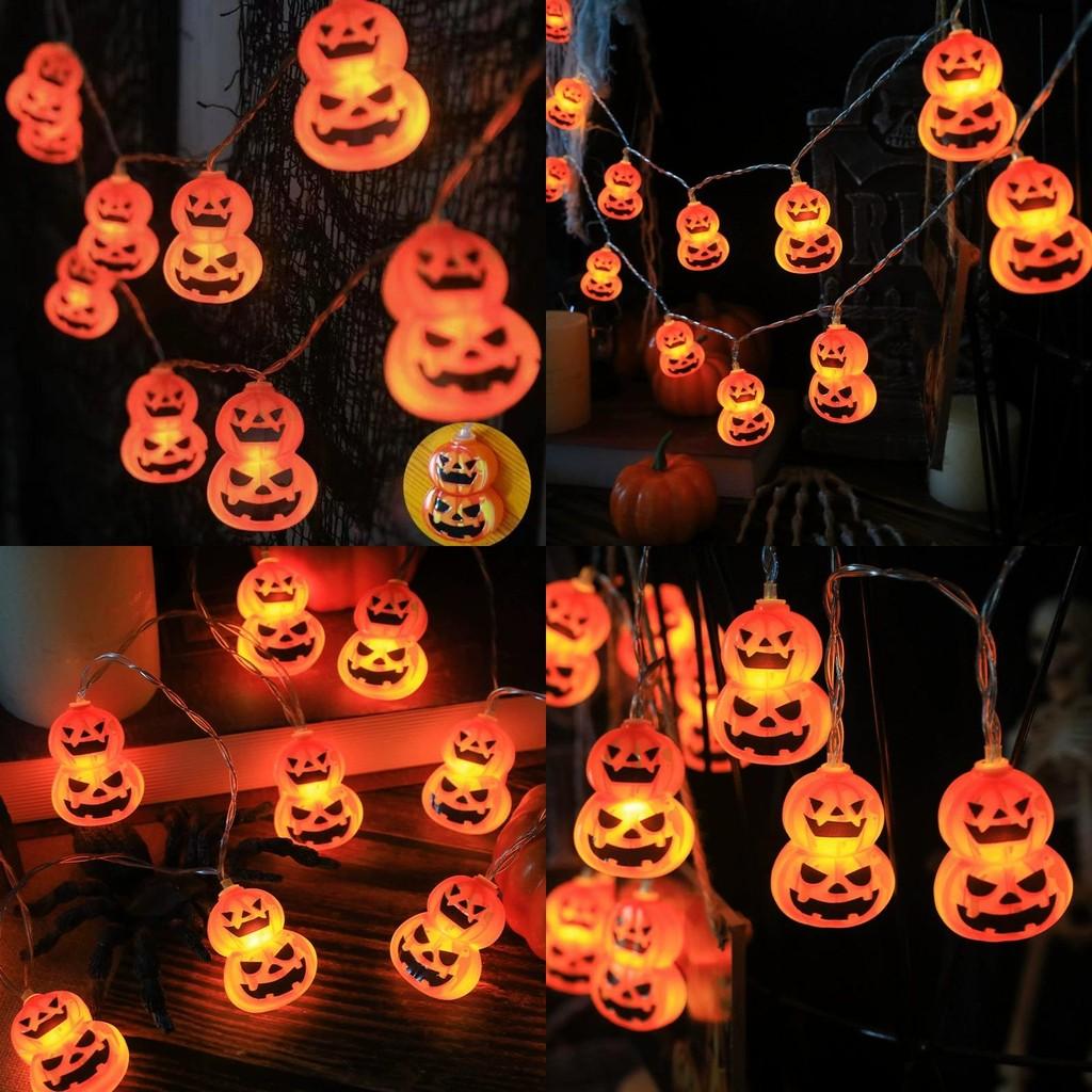 Halloween Pumpkin String Lights Battery Powered For Party Decorations