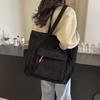 Corduroy Large Capacity Women's Shoulder Tote - Versatile for College & Commute