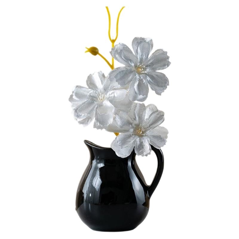 Магниты на холодильник в виде цветочных ваз Керамическая ваза Магниты на холодильник Магниты на холодильник Украшения для офиса кухни дома школы чёрный