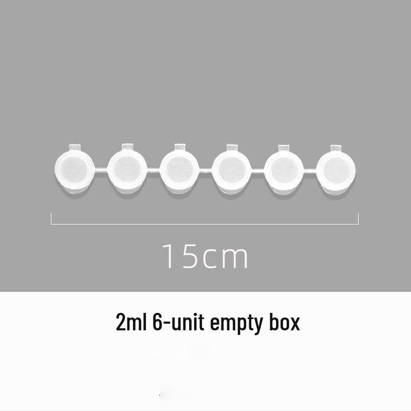 

6-Piece Transparent Acrylic Paint Tube Set for Children s DIY Fluid Painting and Gouache, Double-Ear Empty Storage Box for Kindergarten.