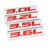 3D Metall 3.0L 3.2L 3.5L 3.6L 3.7L 3.8L Autoemblem Kofferraumaufkleber Aufkleber für Skoda Mazda renault