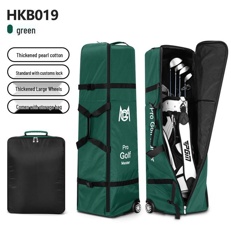 PGM Foldable Golf Travel Bag with Wheels – Protective Airplane Check-in Cover for Men & Women