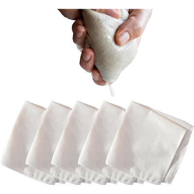 5 sztuk tkaniny filtracyjnej do sera – Niewybielana czysta bawełna, Wielokrotnego użytku, 50x50 cm – Do filtrowania mleka, soków, jogurtów, mleka orzechowego, kombuchy