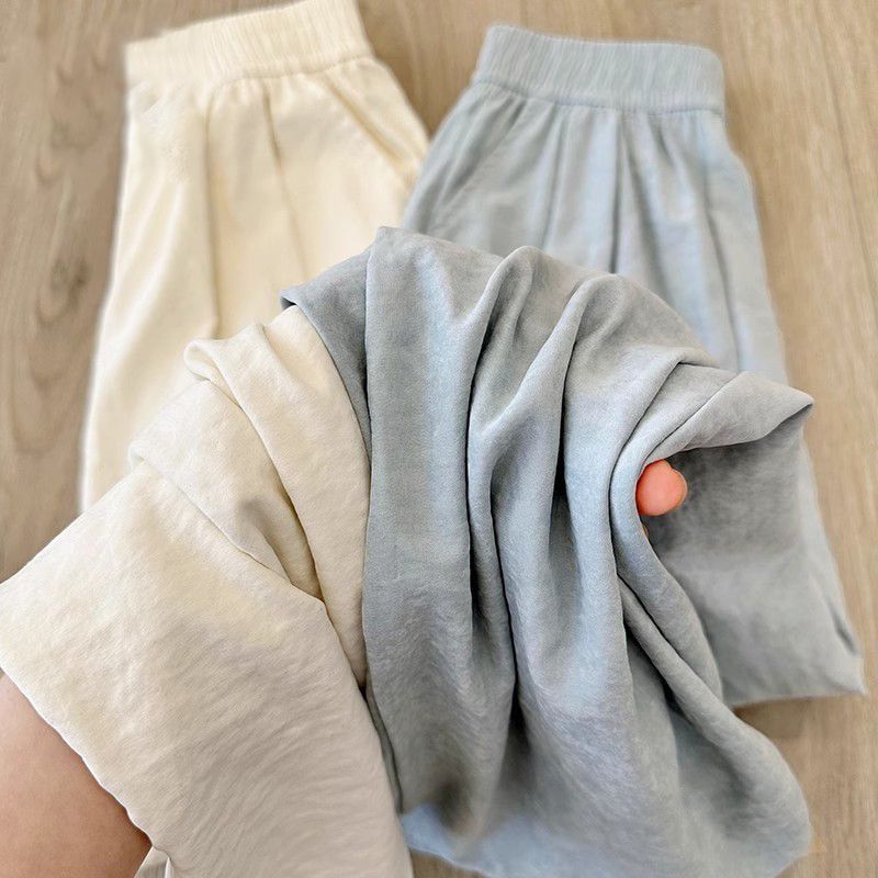 Lazy-Chic Spring Wide-Leg Pants for Women - High-Waisted Drapey Slimming Versatile Casual Trousers