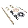 Go Kart Rear Axle Kit 24 Inch Heavy Duty Sprocket Brake Disc Base Rear Axle Assembly Set for 50 to 150CC DIY Rebuilt