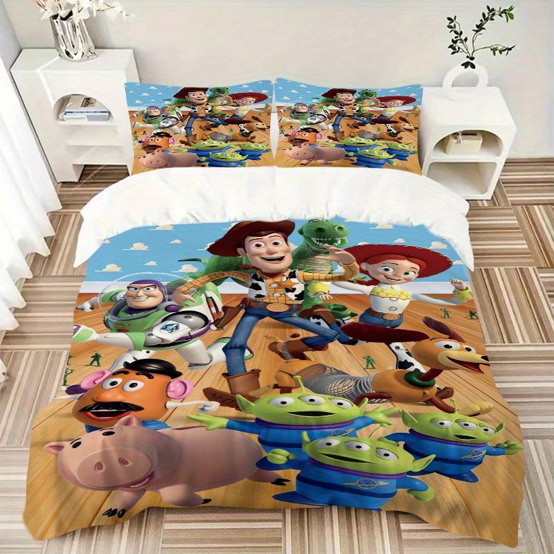 3pcs Toy Story Woody & Friends Pattern Bedding Three-Piece Set (1 Cover + 2 Pillowcases, No Fillings) D089