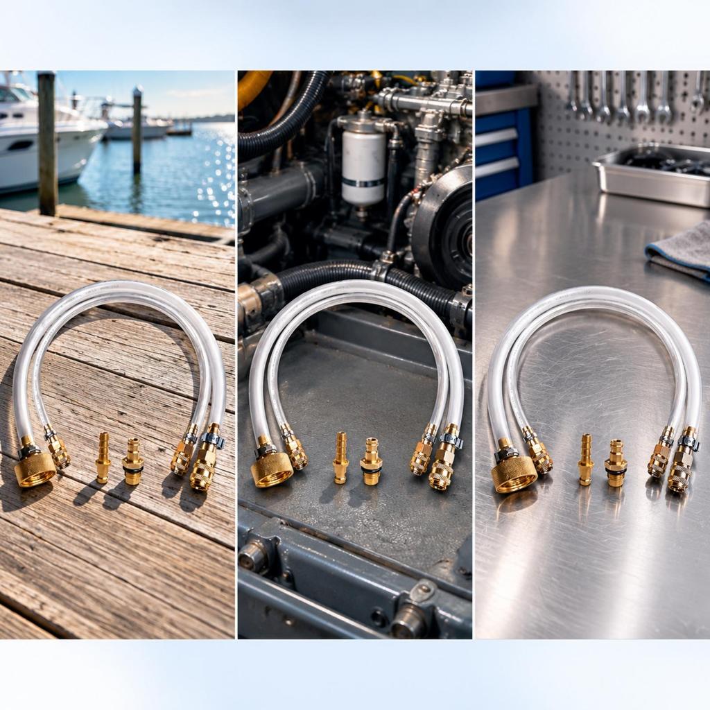2 Pieces Marine Hydraulic Steering Bleeder Kit Instant-Attach