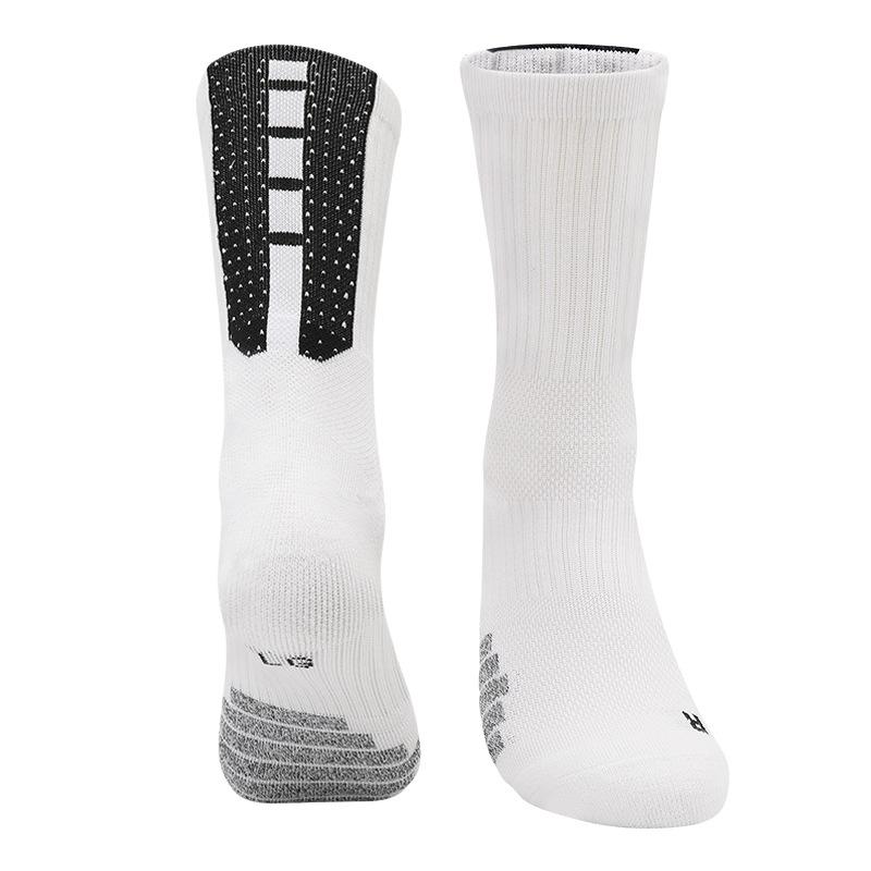 High-Top Basketball Socks Men'S Long Medium Tube Sports Socks Men'S Breathable Towel Bottom Sweat-Absorbing Elite Socks