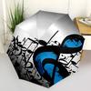 1PC Music Notes Automatic Folding Umbrella Automatic Open/Close, Automatic Folding, 8-Rib Durable Frame, Portable Travel Umbrella 705