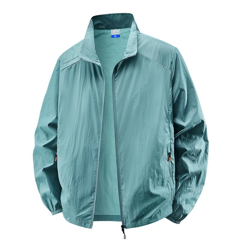 Sunscreen Men's Summer Jacket Thin Skin Light-proof UV Fishing Ice Silk Men's Sunscreen Suit Men's