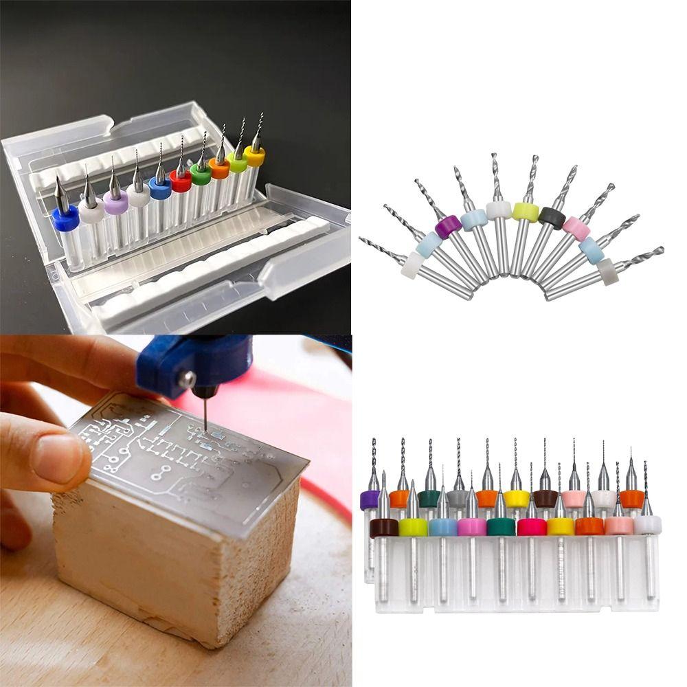 Drill Bits Machine Carbide PCB Drill Bits Convenient Silver CNC Drilling Bit Set High Quality Durable Twist Bits Home
