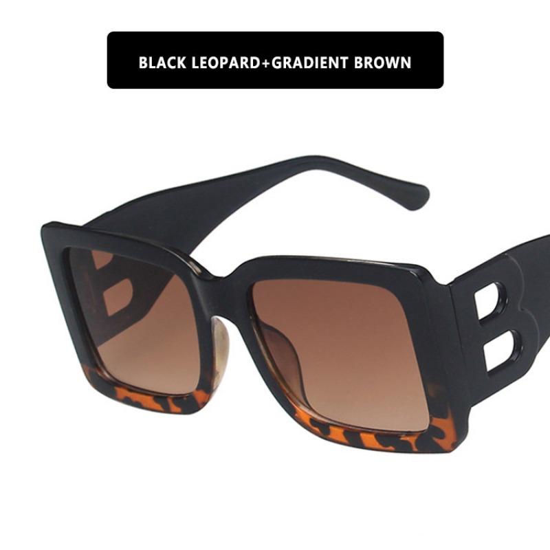 New Fashion Oversized The Letter B Square Luxury Trend Sunglasses Women Men Retro Rectangle Sunglasses