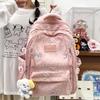 Small fresh schoolbag female cute college student backpack high value bow junior high school student versatile large capacity backpack