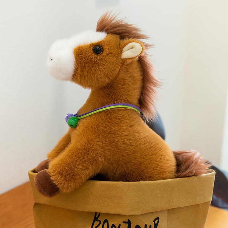 Cute Station Pony Plush Toy Doll Simulation Horse Doll Year of the Horse Event Mascot Gift