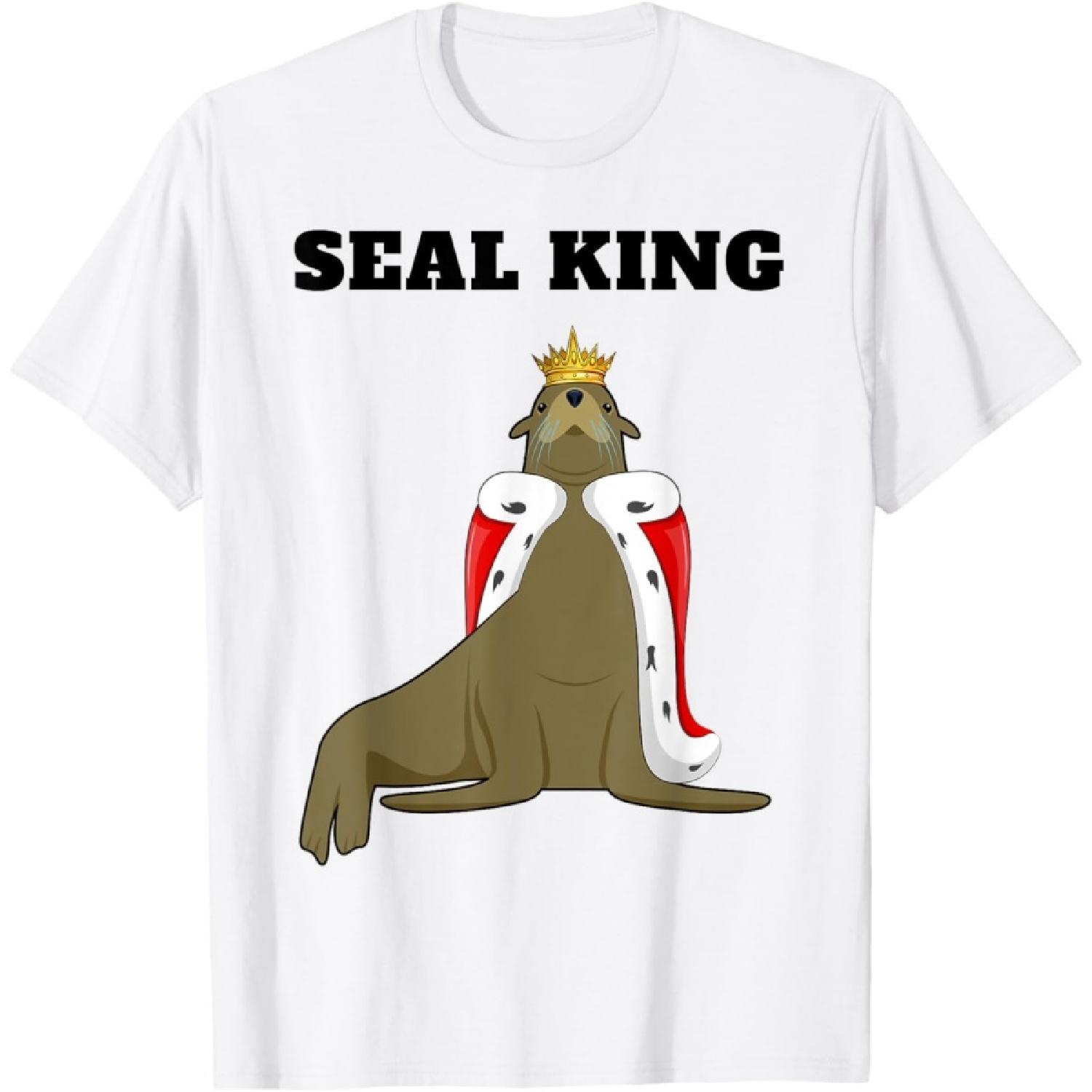 Seal King _ Boys Seal Lover Tshirt _ Mens Seal T-Shirt S