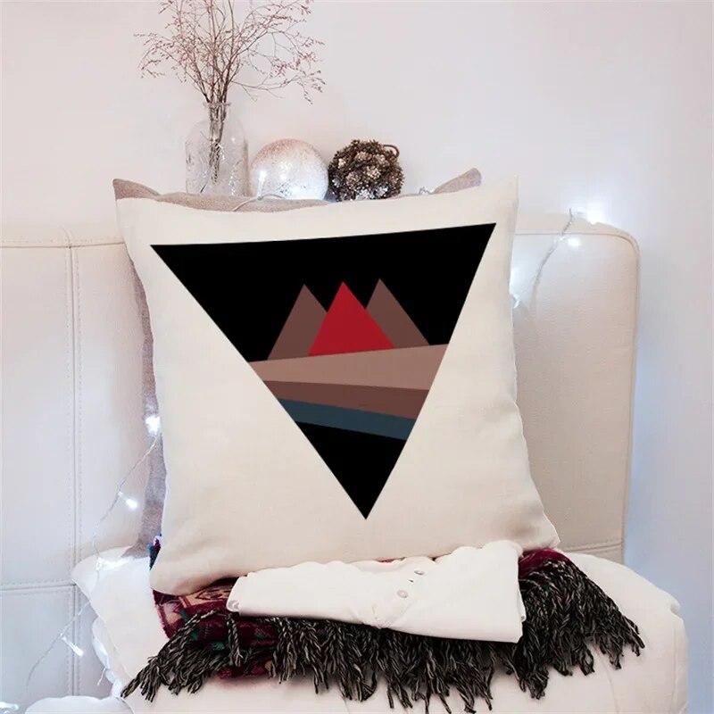 45x45cm Creative Geometric Elk Pillowcase Living Room Sofa Office Seat Car Cushion Cover  Ornament Home Decoration