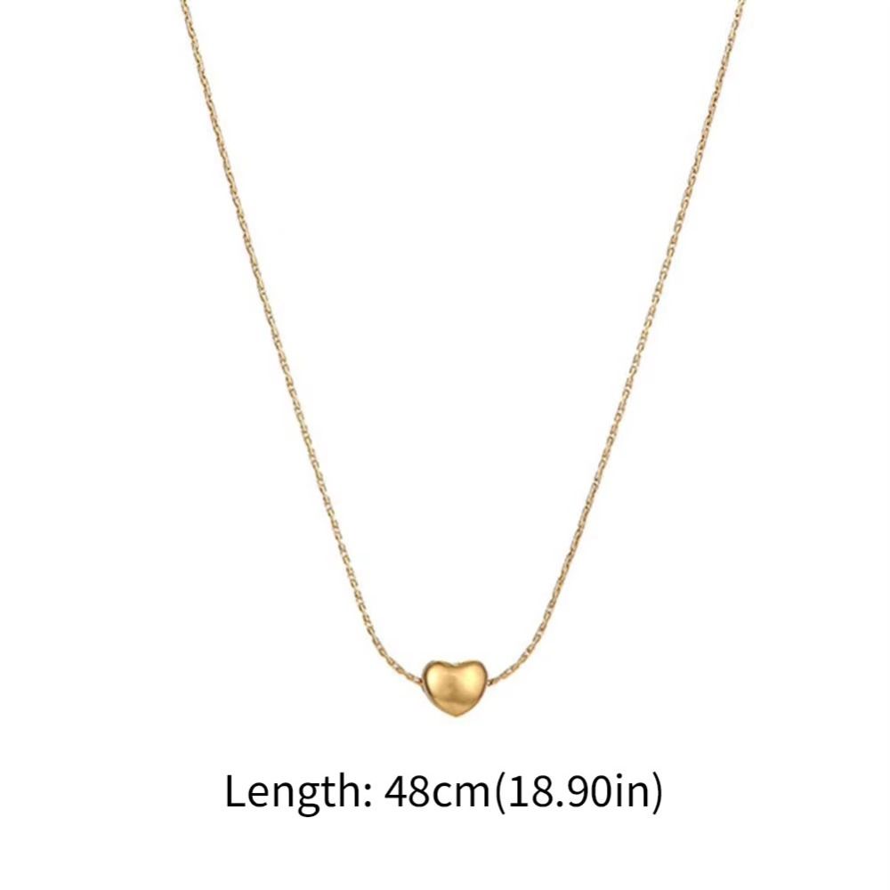 Bohemian Minimalist Necklace Silver Heart Pendant Necklace Mini Heart Necklaces  Women Gifts