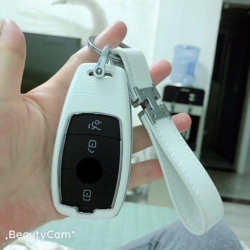 Leather Car Key Case Cover Key Chain Key Bag Shell Protector For Mercedes-Benz A-Class C260L E200L E-Class E300L Cls Glc