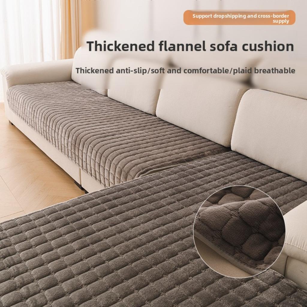 Super Soft Modern Quilted Plush Sofa Cover - Pet Friendly, Machine Washable, Living Room, Bedroom, Office Decoration, Combination Sofa Cover