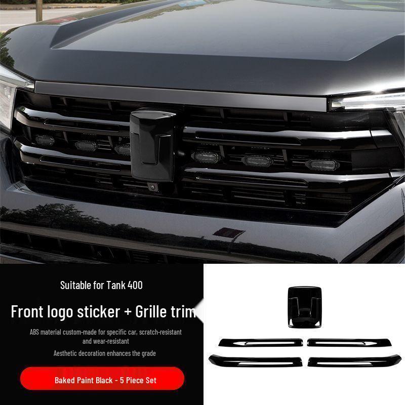 

Tank 400 Hi4t Black Warrior Grille Trim Front Face Modified Accessories - Blackened Car Emblem Sticker