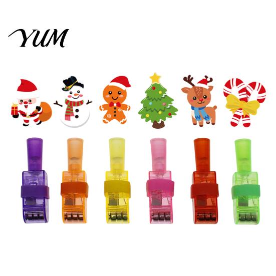 Christmas Party Favors Finger Projector Light, Mini Patterns LED Toy for Kids, Portable Projection Gadgets Light Up Ring Xmas Supplies Tree