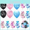 Vibrant Baby Gender Reveal Party Decoration Latex Sequin Balloons Set For Celebrations