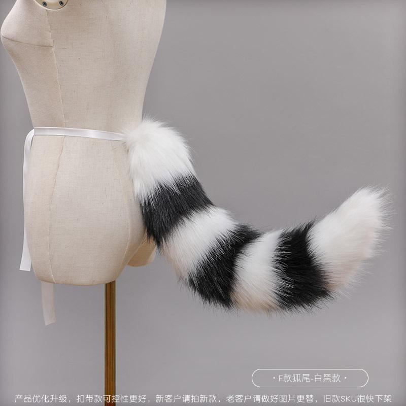 

A hair plush animal ears tail cosplay accessories Internet celebrity performance props handmade fox tail