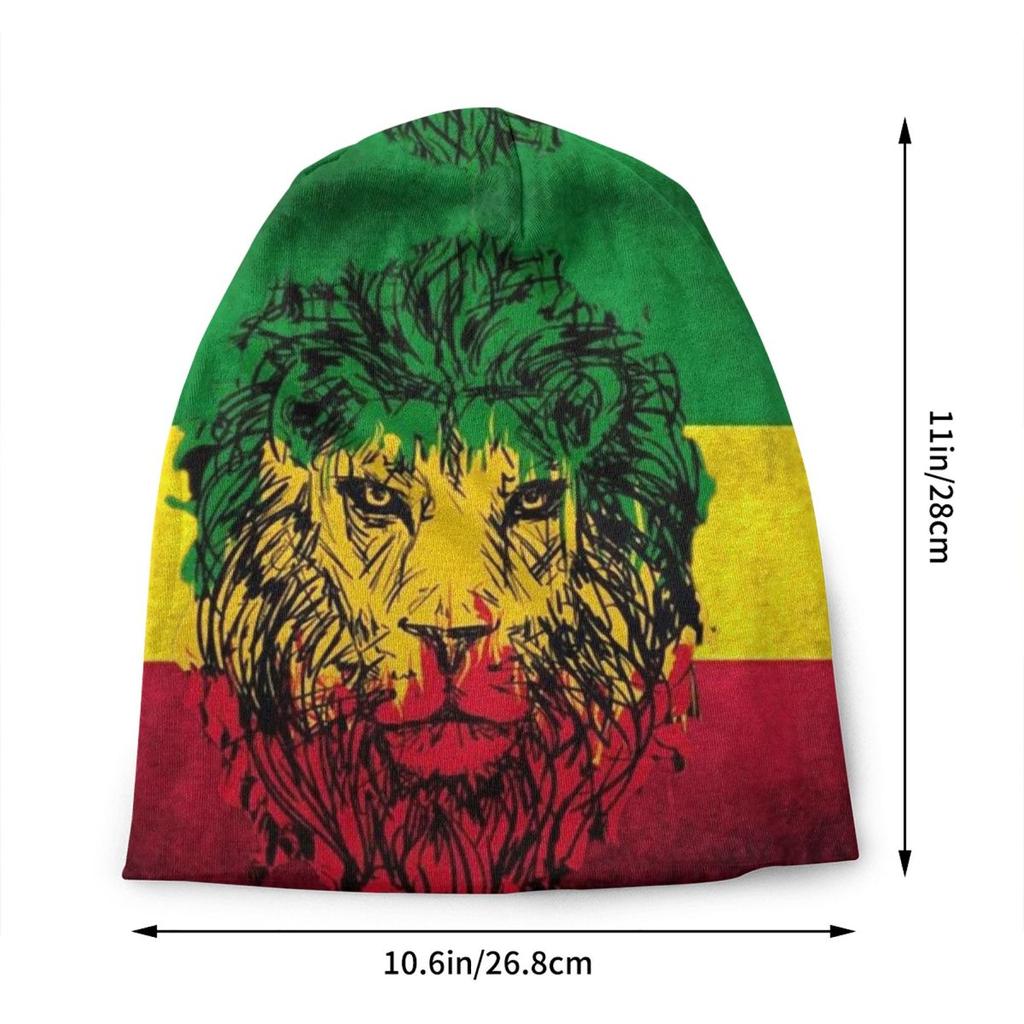 Custom Lion Of Judah Rasta Jamaica Reggae Skullies Beanies Caps Unisex Winter Warm Knitting Hat WoUnisex Unisex Cool Adult Bonnet Hats