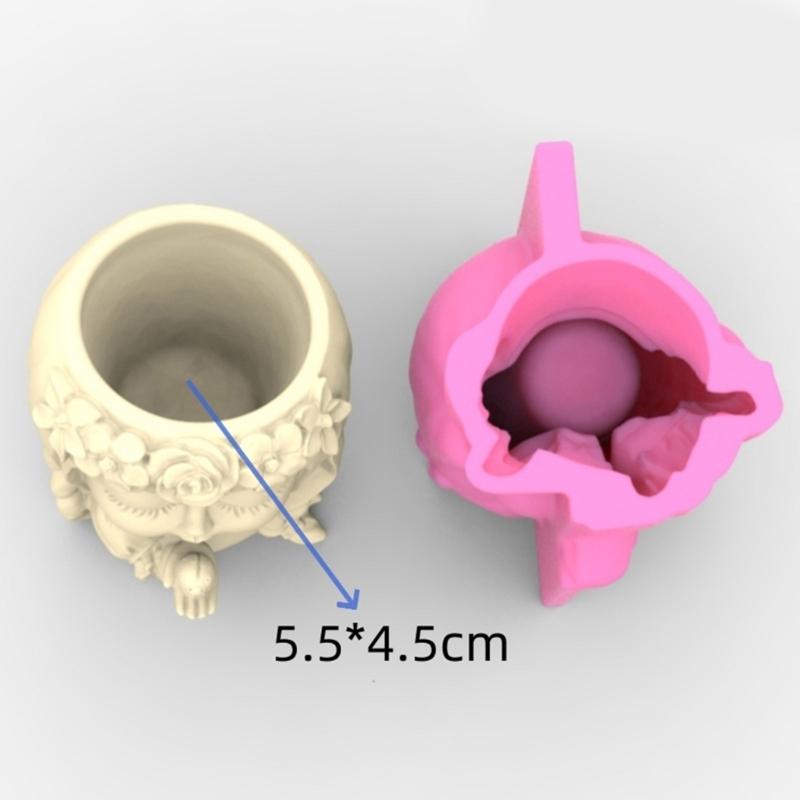 Wreath Girls Pen Holder Silicone Molds Table Ornament Mould Plasters Making Tool Succulent Planter Mold Easy To Clean