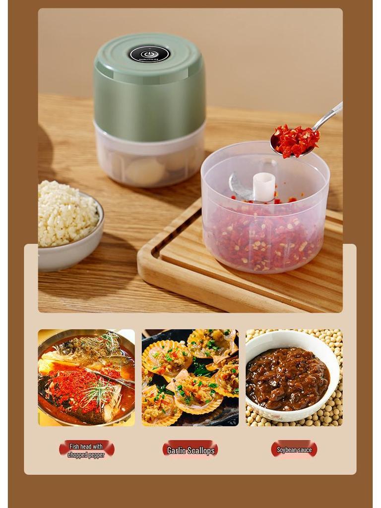 Premium Electric Garlic Masher & Grinder - Automatic Garlic Paste Maker & Food Processor