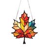 Maple Leaf Suncatcher Hanging Decoration Thanksgiving Day Autumn Stained Glass 2D Flat Acrylic Glass Window Wall Hanging Sign Ornament