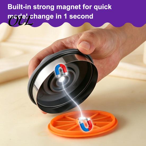 Professional Biscuit Mold Cutter 8pcs Halloween Magnetic Cookie Stamp Molds, Pumpkin Ghost And Skeleton Patterns Design, Interchangeable Stainless