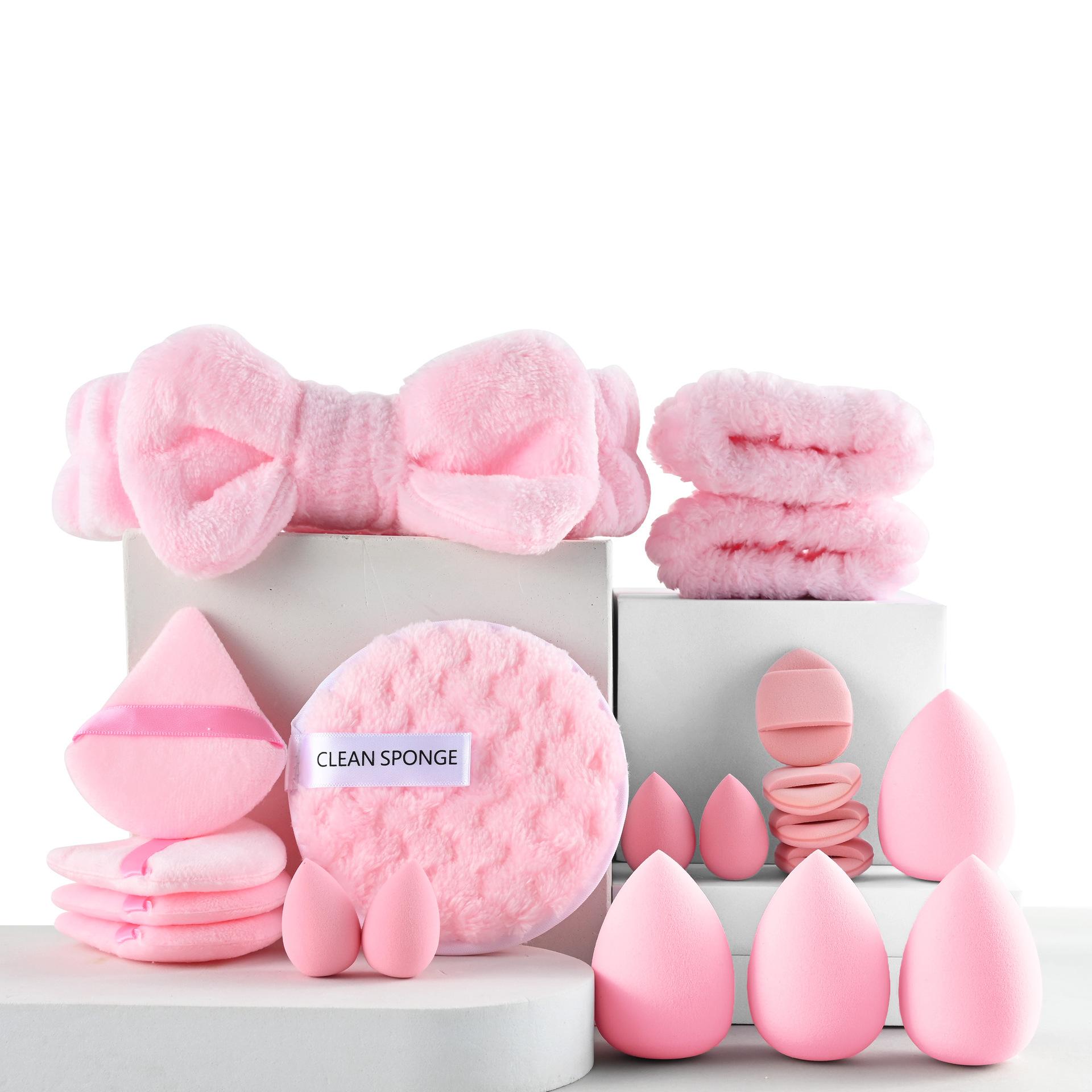 Best-Selling 46-Piece Nylon Beauty Tool Brush Set with Wood Handle for Face Washing and Makeup Powder Puff