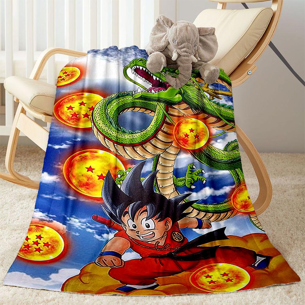 Dragon Ball Characters Blankets Are Suitable for Living Rooms,making Them an Ideal Choice for Outdoor Travel and Gifts.
