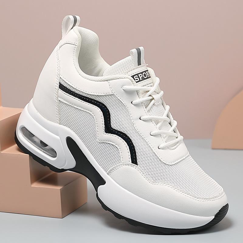 Manufacturers increase height fashion women's shoes breathable mesh sports women's shoes platform casual sports shoes women's foreign trade