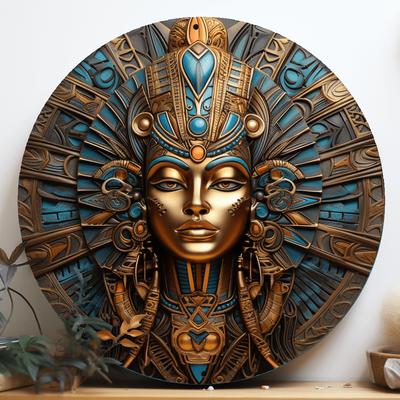Houten Karakter Reliëf, Geschilderde Ronde Bloemenkrans, Slaapzaal Thuis, Gang Decoratie, Retro Mode, Moederdag Cadeau