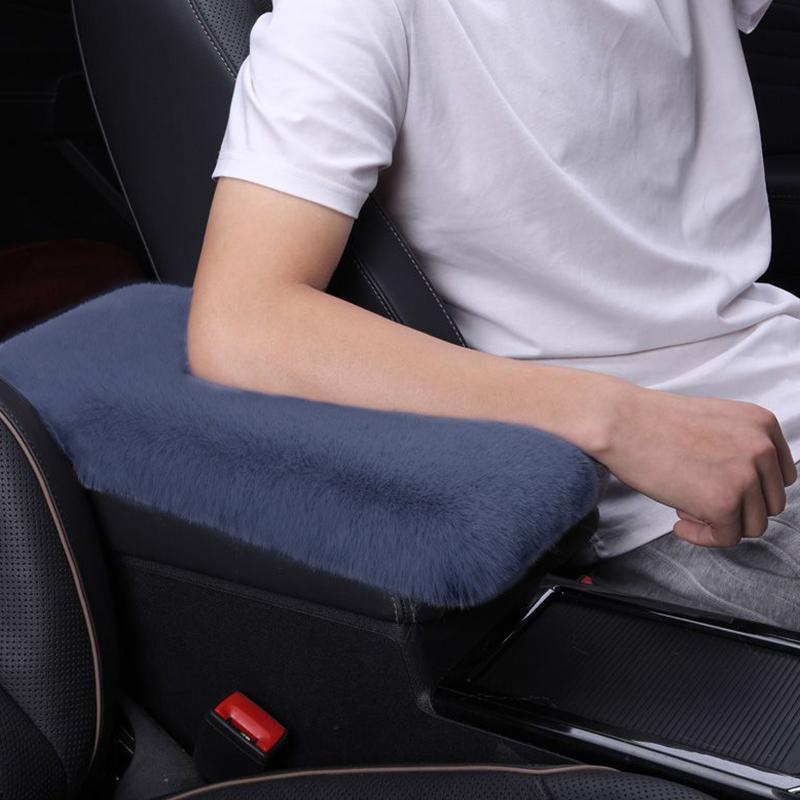 

Коврик для подлокотника автомобиля, универсальный коврик для центрального подлокотника из искусственного меха кролика, крышка ящика для хранения авто подлокотников фиолетовый