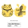 Gold Foil Lucky Cat & God of Wealth Phone Sticker – Prosperity Charm, Treasure Vault Gift